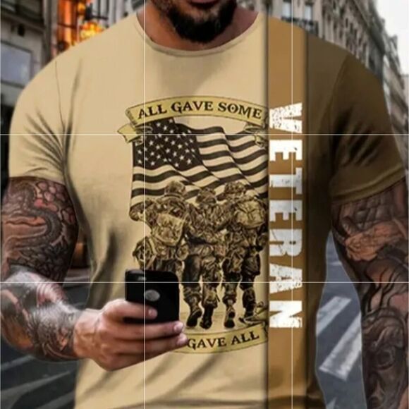 Graphic Short Sleeve Crew Neck T-Shirt for Men Size L - Picture 6 of 6